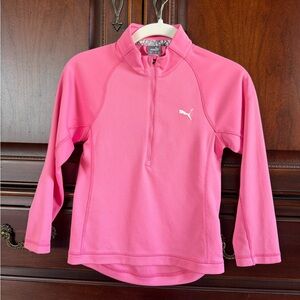 Pink Puma Quarter-Zip Pullover